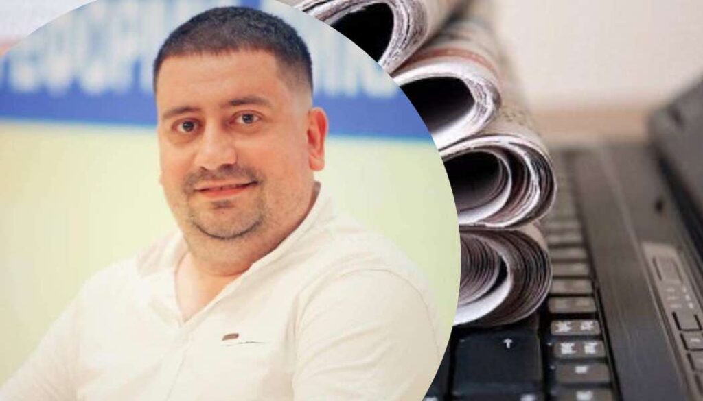 Володимир Джигіта Медіа газета і ноутбук