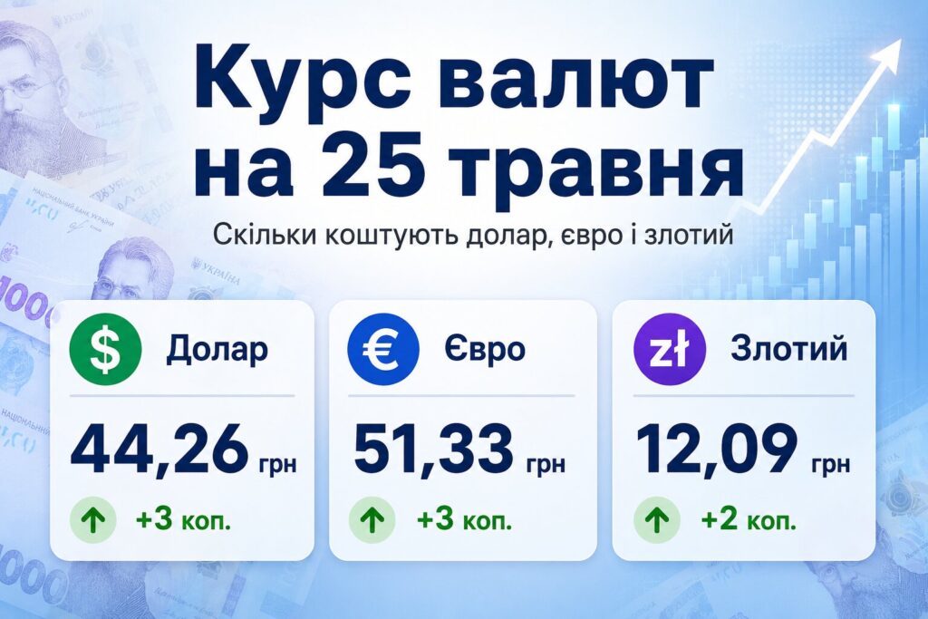 Курс валют на 25 травня: долар, євро і злотий подорожчали