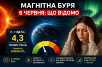 Магнітна буря 6 червня