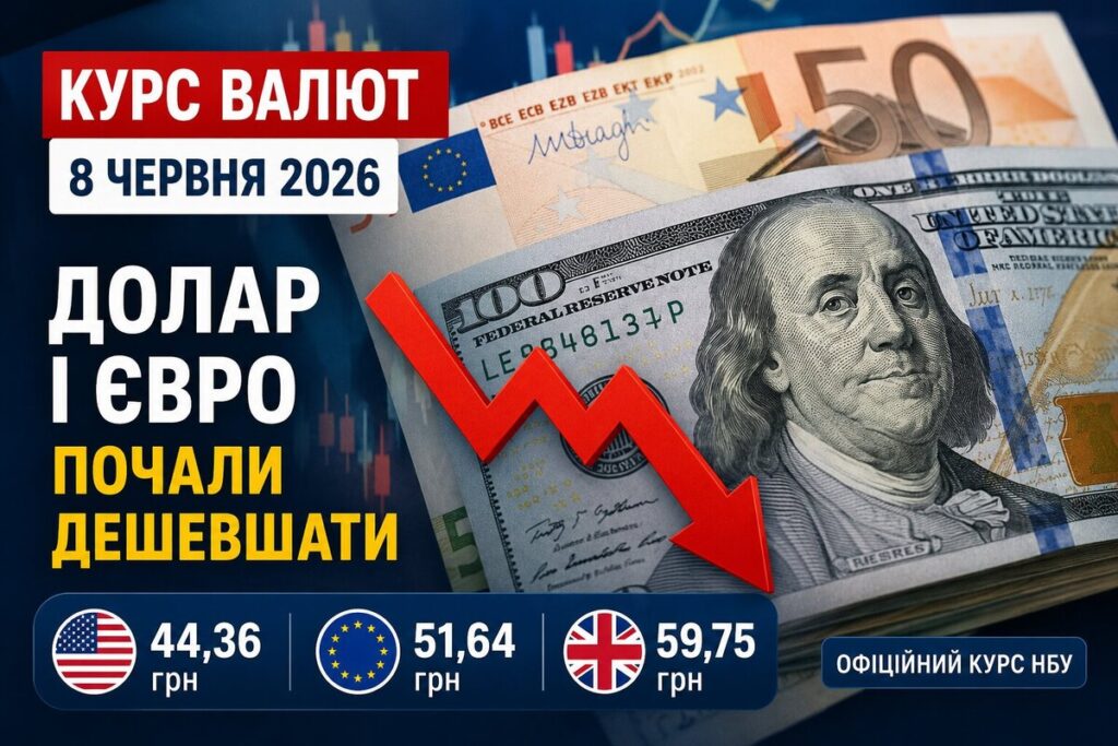 Курс валют 8 червня: долар і євро почали дешевшати після тижневого зростання