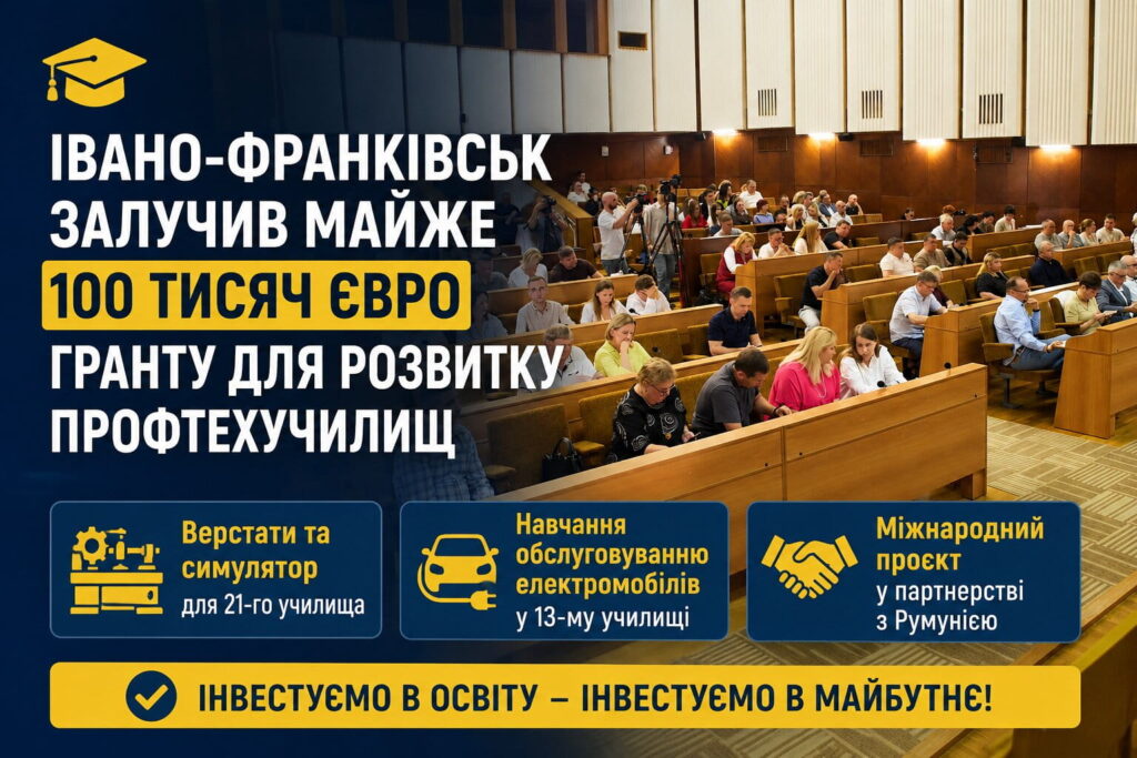 Івано-Франківськ залучив майже 100 тисяч євро гранту для розвитку профтехучилищ